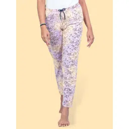 Kryptic Purple Cotton Regular Fit Printed Lounge Pants-picture-10