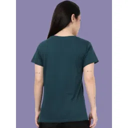 Kryptic Teal Blue Solid Lounge T-Shirt image 2