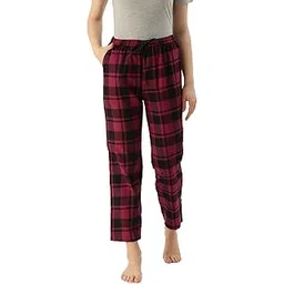 kryptic Women Checked Pure Cotton Elasticated Waist Band Regular fit Pyjama-picture-35