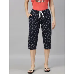 Kryptic Women Conversational Printed Pure Cotton Relaxed Fit Capris-picture-33