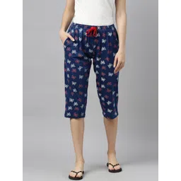 Kryptic Women Conversational Printed Pure Cotton Relaxed Fit Capris-picture-24
