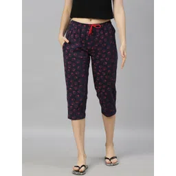 Kryptic Women Conversational Printed Pure Cotton Relaxed Fit Capris-picture-30