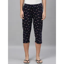 Kryptic Women Conversational Printed Pure Cotton Relaxed Fit Capris-picture-25