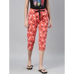 Kryptic Women Conversational Printed Pure Cotton Relaxed Fit Capris-picture-27