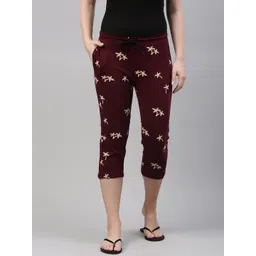 Kryptic Women Conversational Printed Pure Cotton Relaxed Fit Capris-picture-34