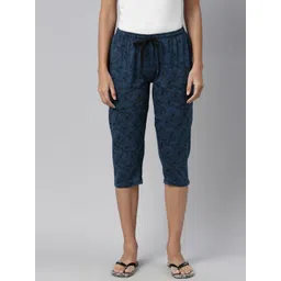 Kryptic Women Floral Printed Pure Cotton Relaxed Fit Capris-picture-28