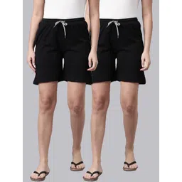 Kryptic Women Pack of 2 Cotton Lounge Shorts-picture-36