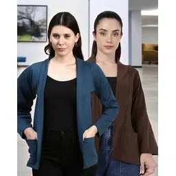 kryptic Women Pack of 2 Regular Fit Front-Open Shrugs-picture-14