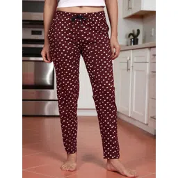 Kryptic Women Printed Pure Cotton Mid-Rise Relaxed Fit Lounge Pants-picture-32