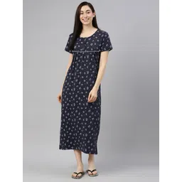 Kryptic Women Printed Pure Cotton Nightdress-picture-34
