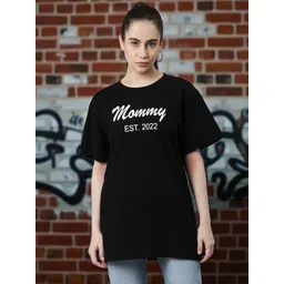 Kryptic Women Typography Printed Round Neck Pure Cotton Oversized T-shirt-picture-32