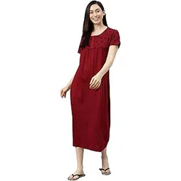 kryptic Womens Pure Cotton Printed Calf Length Nightdress-picture-40