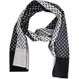 krystle Fashion Designer Men's Solid Woollen Mufflers/Scarf/Stoles (Check Black)-picture-52