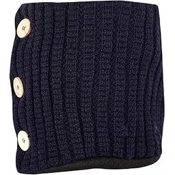 krystle Fashion Men|Women Wool Knitting Neck Warmer Button Decor Circle Wrap Winter Ring Scarves Scarf (Only 1)-picture-50