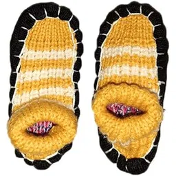krystle Kid's Boy's & Girls Soft Warm Woolen Knitted Slippers Sock for winter season (B004,Set of 1 pair)-(Color May Vary)-picture-22