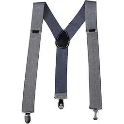 krystle Men's & Boy's Solid 3cm Strap Width Elastic Suspenders-picture-16