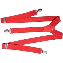 krystle Men'S Solid Cotton Dark Carmine Red Suspender-picture-53