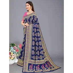 KSALIYA Blue Silk Blend Sarees-picture-29