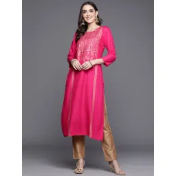 KSUT Pink Printed Straight Kurta-picture-41