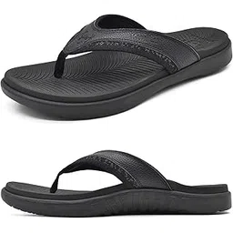 kuailu Mens Sport Flip Flops Comfort Orthotic Thong Sandals with Plantar Fasciitis Arch Support Outdoor Summer Beach Size 7~15-picture-28