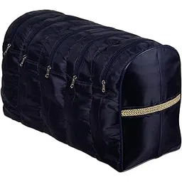 Kuber Industries 5 Layer Hanging Shoe Organizer | Polyester Foldable & Portable Shoes Rack | Travelling Footwear Organizer with Handle | Blue-picture-21