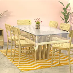 kuber industries Floral 6 Seater Table Cover image 1