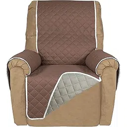 Kuber Industries HS_36_KUBMART018997 Reversible 1 Seater Polyester Sofa Cover (Brown and Ivory, standard)-image-21