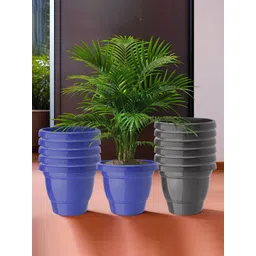 Kuber Industries 12-Pcs Black & Blue Durable Planters-picture-34