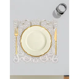 Kuber Industries 12 Pieces Beige Leather Square Table Placemats-image-33