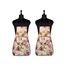 Kuber Industries 2-Pcs Beige & Pink Printed Kitchen Apron-picture-18
