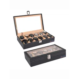 Kuber Industries 2-Pcs Black 12 Slots Wrist Watch Organiser Box-picture-33