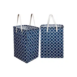 Kuber Industries 2 Pcs Blue & White Printed Laundry Bags-picture-32