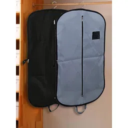 Kuber Industries 2 Pcs Grey & Black Non Woven Foldable Coat Organizers-picture-33