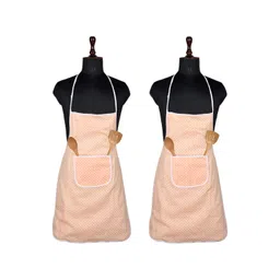 Kuber Industries 2-Pcs Peach-Colored & White Printed Kitchen Apron-picture-14