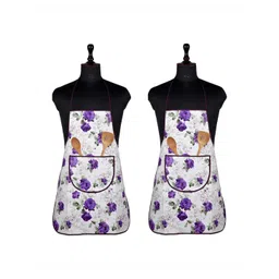 Kuber Industries 2-Pcs White & Purple Printed Kitchen Apron-picture-19