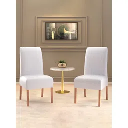 Kuber Industries 2-Pcs White Stretchable Table Chair Cover-picture-42