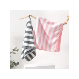 Kuber Industries 2 Piece Hand Towel 280 GSM Grey Pink-picture-12