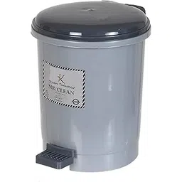 Kuber Industries 2.5 Liter Mini Desktop Plastic Dustbin With Lid|Small Dustbin For Kitchen, Office, Car|Tiny Garbage Trash Bin (Grey), Manual Lift-picture-28