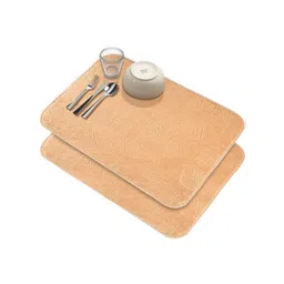 Kuber Industries 2Pcs Beige Self-Designed Water Absorbent Dish Drying Kitchen Mats-image-23