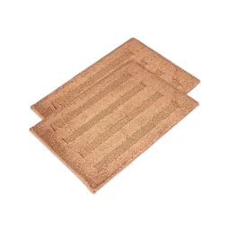 Kuber Industries 2Pcs Brown Self-Designed Microfibre Anti-Skid Doormats-picture-28