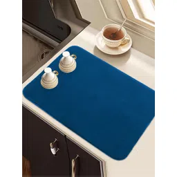 Kuber Industries 3 Pcs Blue Rectangle Dish Drying Placemats-picture-33