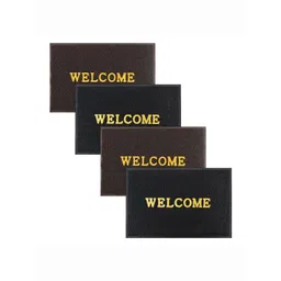 Kuber Industries 4-Pcs Black & Brown Rectangular Doormats-picture-34