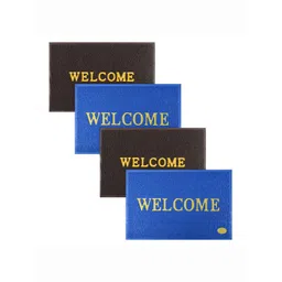 Kuber Industries 4-Pcs Blue & Brown Rectangular Doormats-picture-28