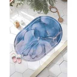 Kuber Industries 4 -Pcs  Blue & Grey  240 GSM Anti-Skid Bath Rugs-picture-26