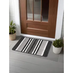 Kuber Industries 4 Pcs Grey & Black Anti-Skid Door Mats-picture-40