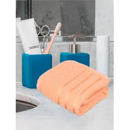 Kuber Industries 4 Pieces Blue & Peach-colored Pure Cotton 380 Lining Face Towels-picture-30