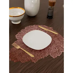Kuber Industries 4 Pieces Copper Leather Table Placemats-image-32