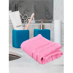 Kuber Industries 4 Pieces Peach Coloured & Orange Pure Cotton 380 Lining Face Towels-picture-41
