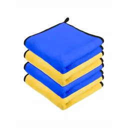 Kuber Industries 4Pcs Blue & Yellow 400 GSM Kitchen Cleaning Towel-picture-30