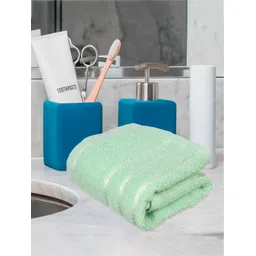 Kuber Industries 5 Pieces Green & Pink Pure Cotton 380 Lining Face Towels-picture-15